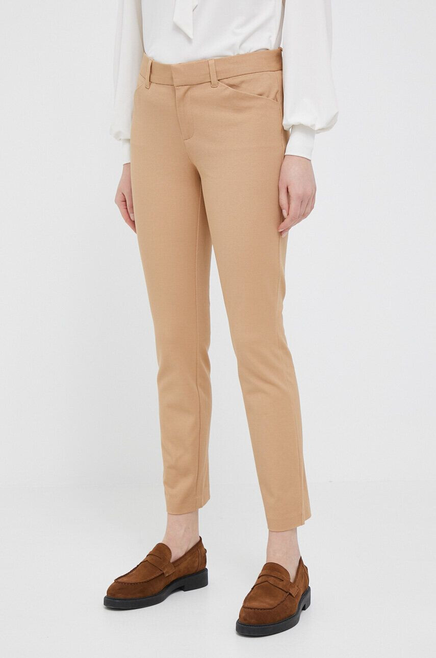 Gap pantaloni femei culoarea bej mulata high waist - Pled.ro