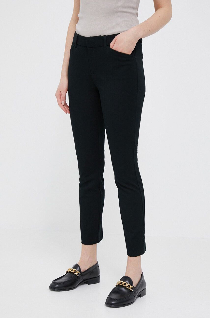 Gap pantaloni femei culoarea negru mulata medium waist - Pled.ro