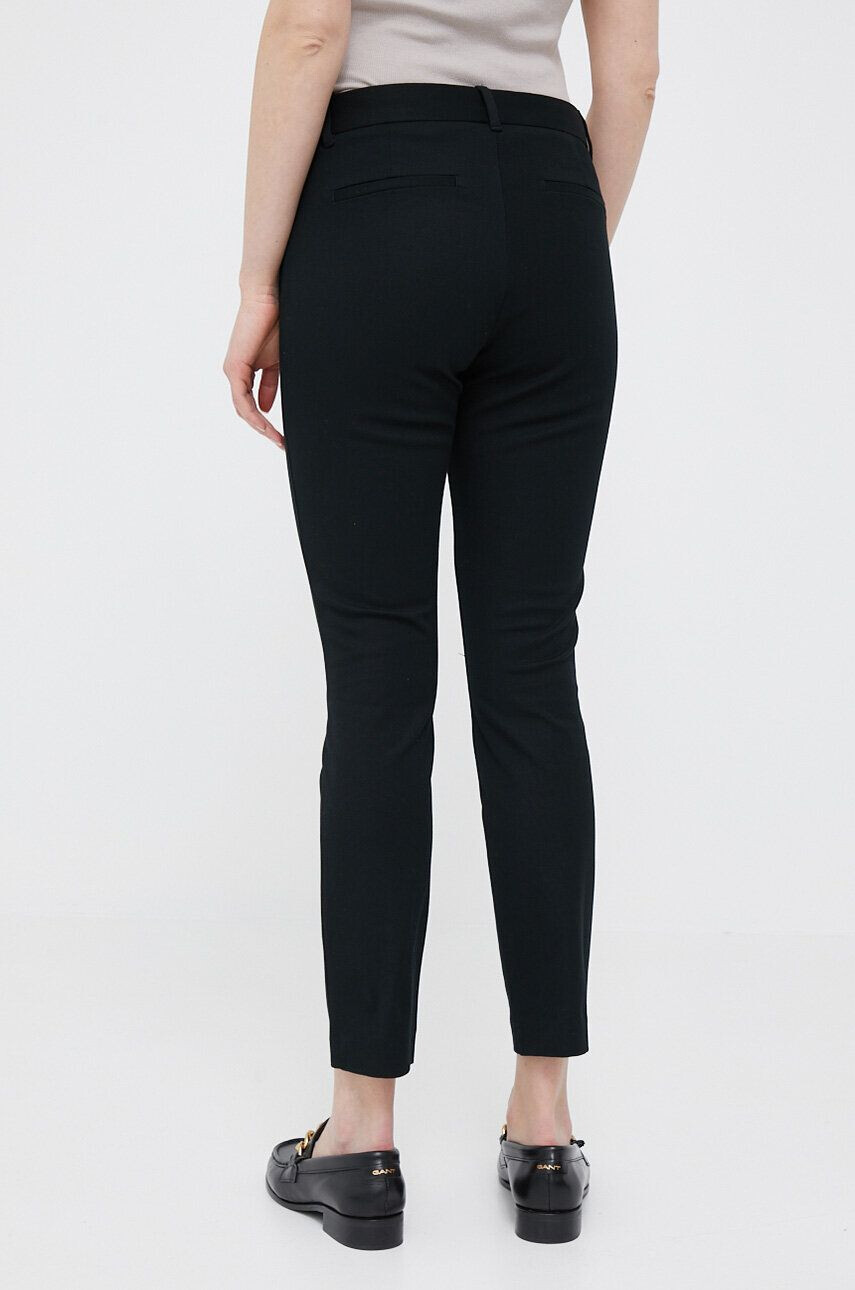 Gap pantaloni femei culoarea negru mulata medium waist - Pled.ro