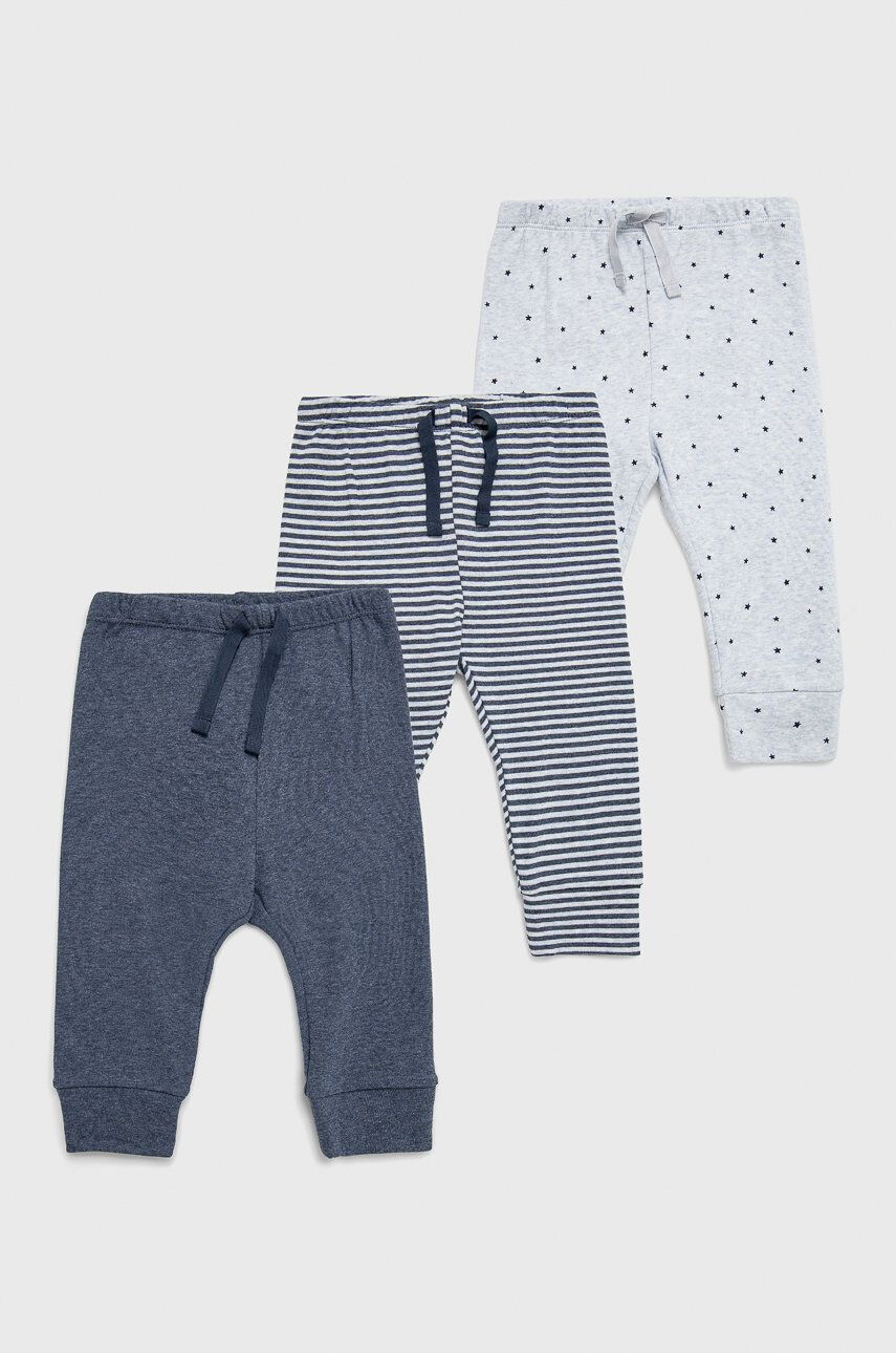 Gap Pantaloni bebe (3-pack) culoarea albastru marin - Pled.ro