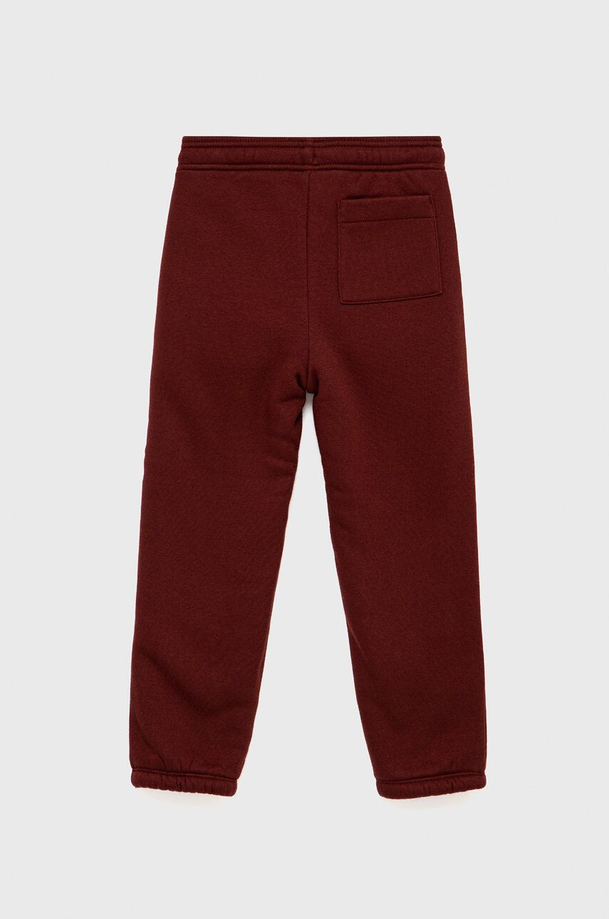 Gap Pantaloni copii culoarea bordo material neted - Pled.ro