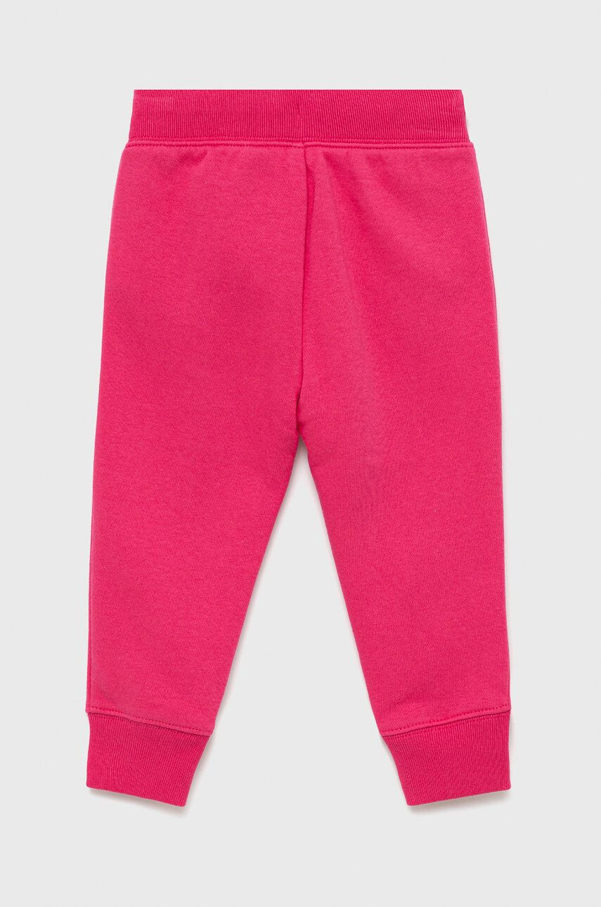 Gap pantaloni copii culoarea roz cu imprimeu - Pled.ro