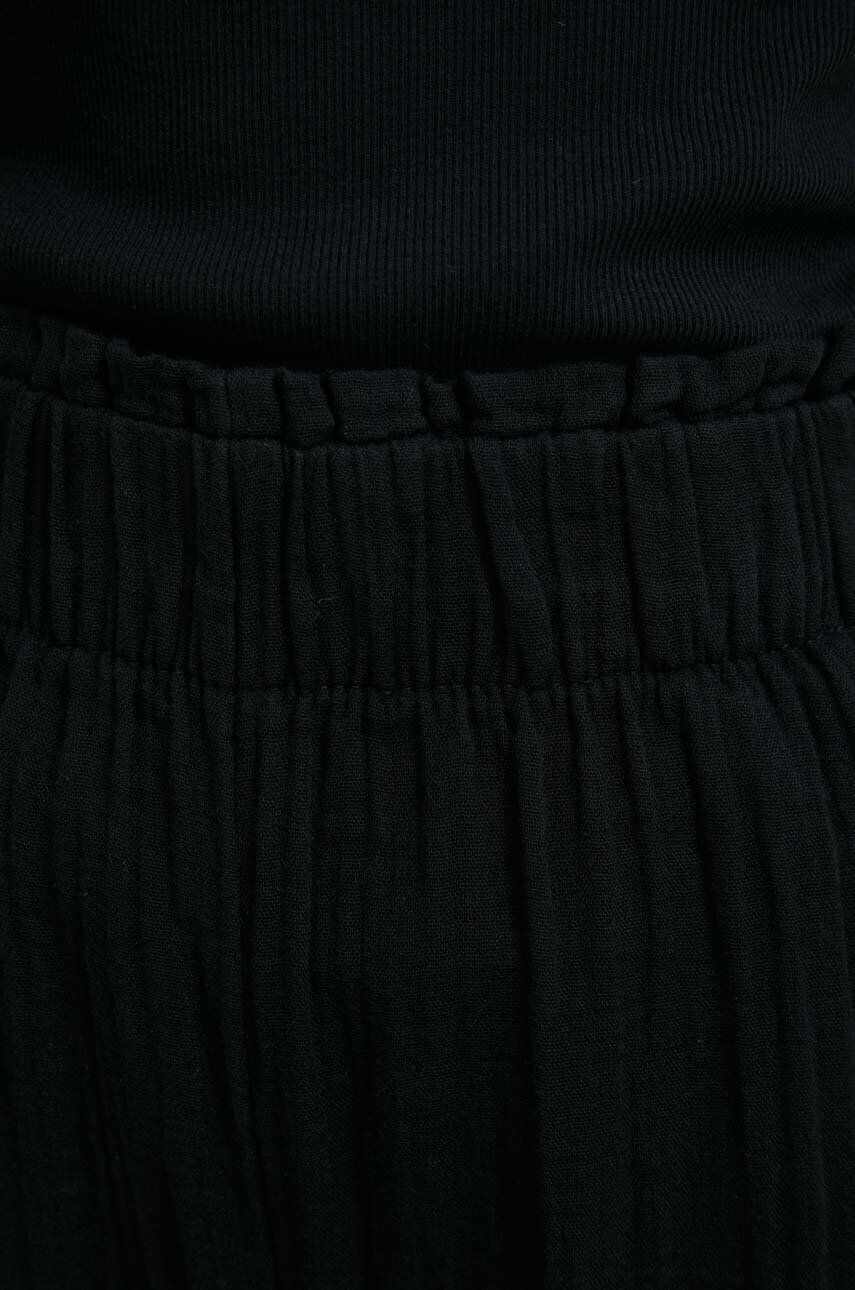 Gap pantaloni de bumbac culoarea negru lat high waist - Pled.ro