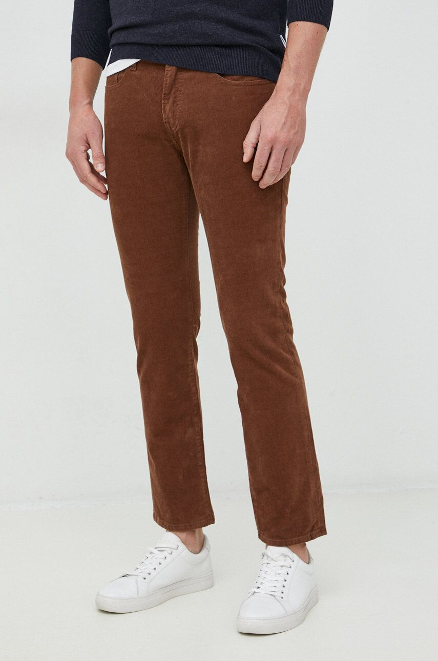 Gap pantaloni de catifea cord barbati culoarea maro drept - Pled.ro