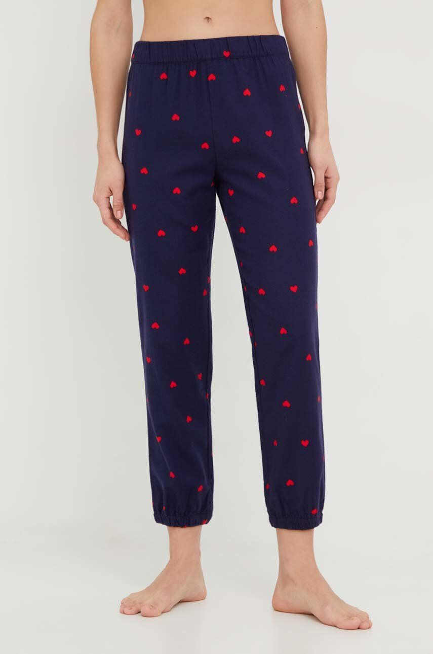 Gap pantaloni de pijama Mickey Mouse femei culoarea albastru marin - Pled.ro