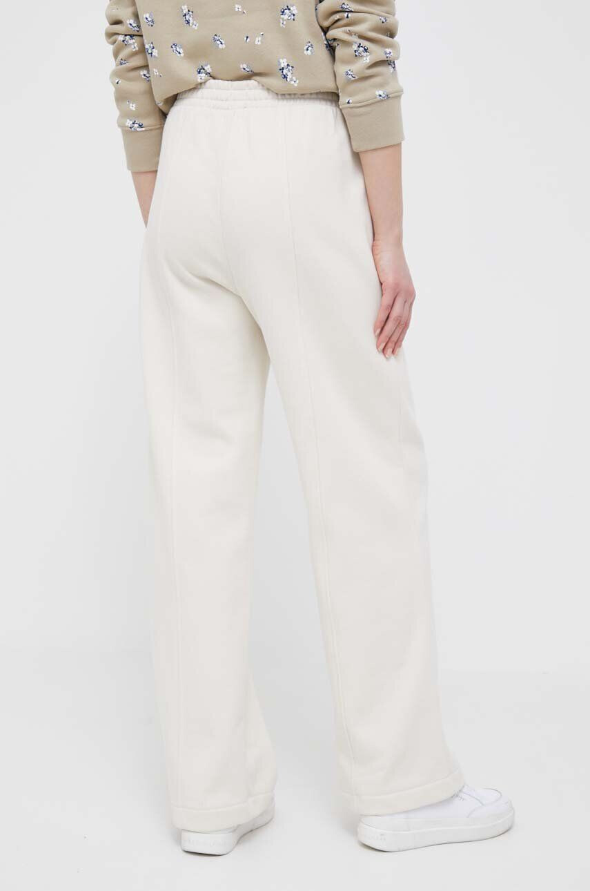 Gap pantaloni de trening culoarea bej lat high waist - Pled.ro