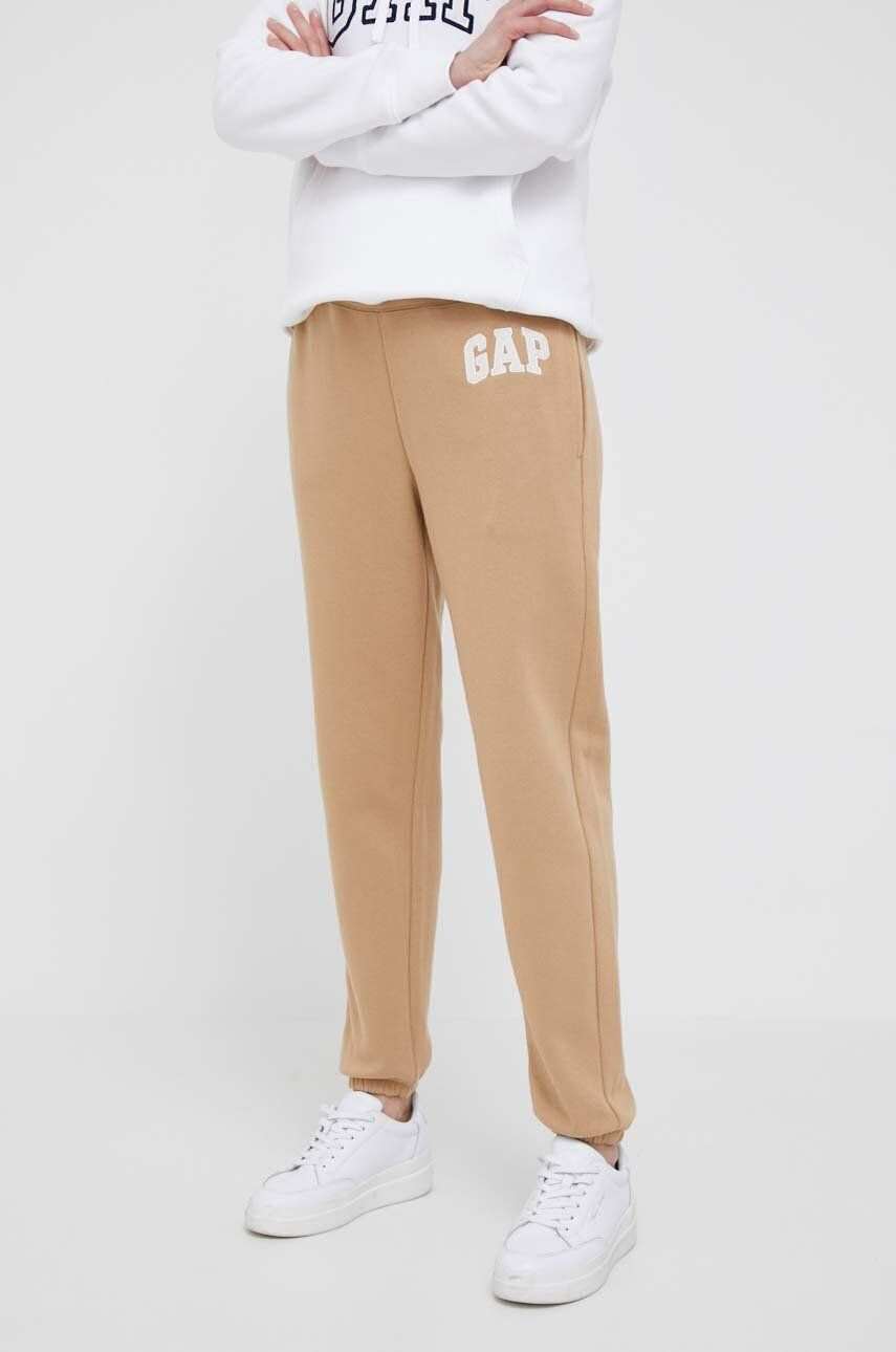 Gap pantaloni de trening culoarea maro neted - Pled.ro