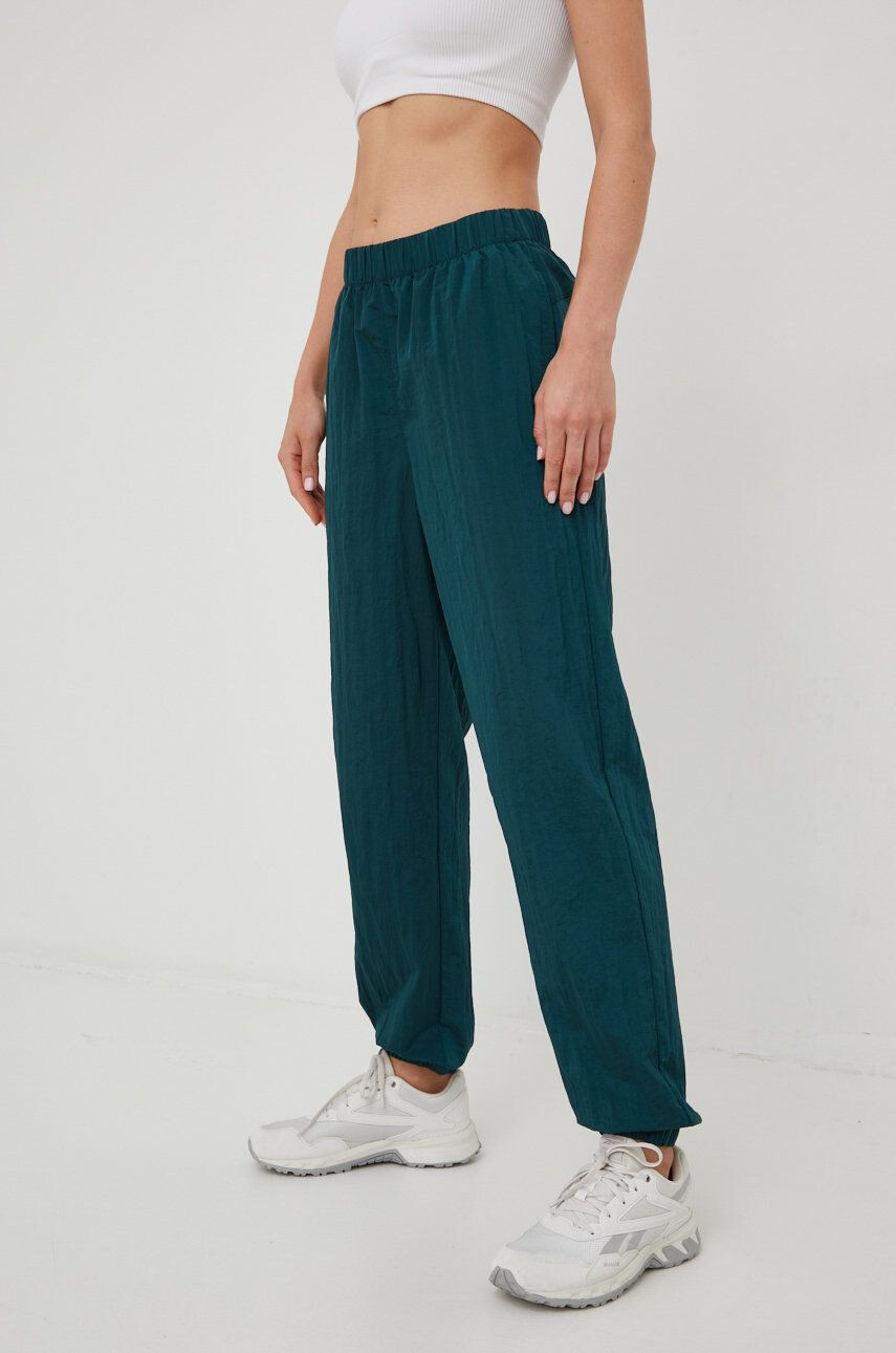 Gap pantaloni de trening femei culoarea verde neted - Pled.ro