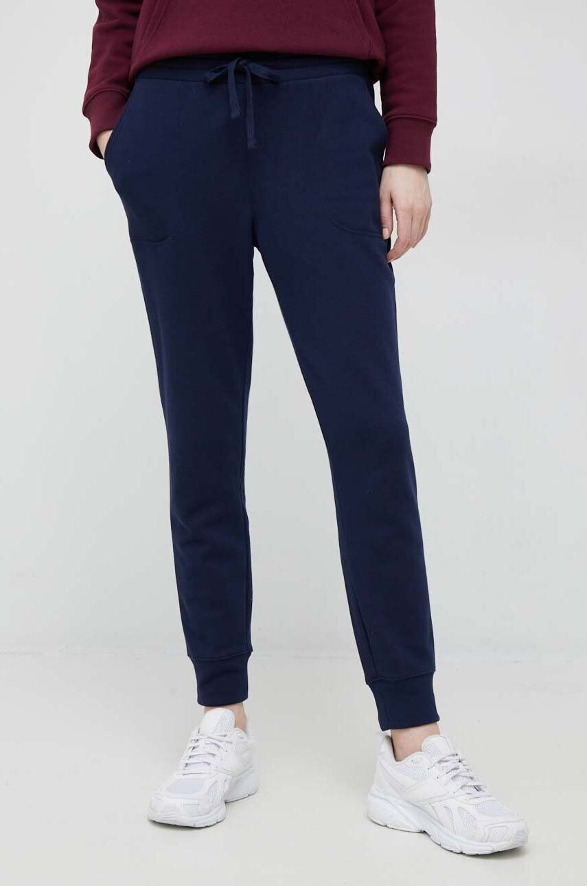 Gap pantaloni de trening culoarea albastru marin neted - Pled.ro