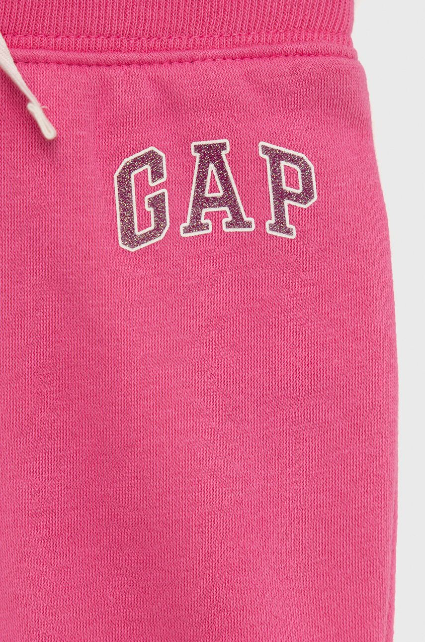 Gap pantaloni de trening pentru copii culoarea albastru marin cu imprimeu - Pled.ro