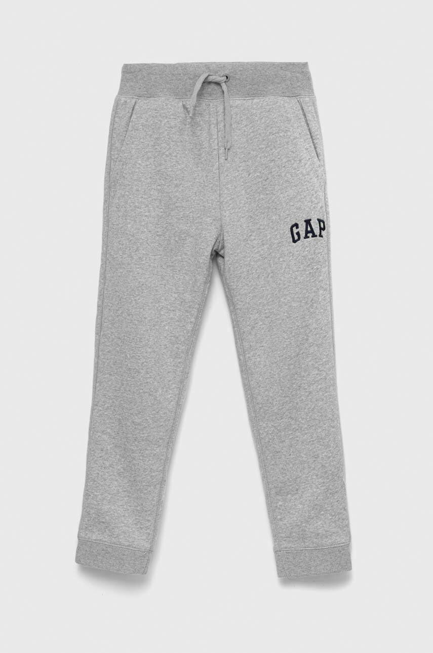 Gap pantaloni de trening pentru copii culoarea gri neted - Pled.ro