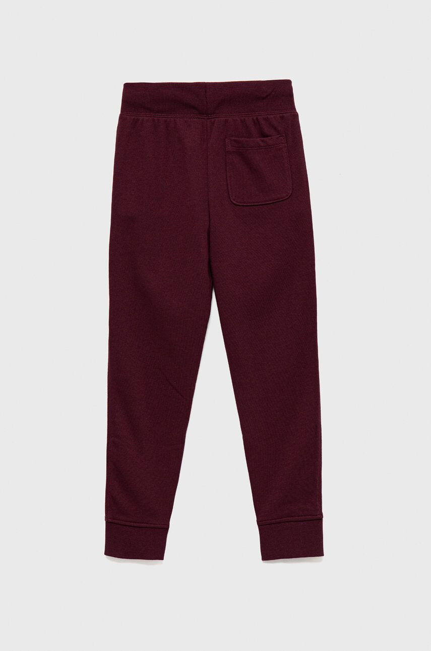 Gap pantaloni de trening pentru copii culoarea bordo melanj - Pled.ro