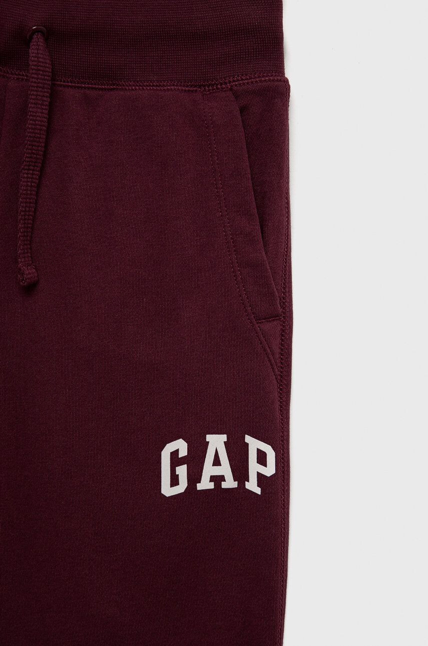 Gap pantaloni de trening pentru copii culoarea bordo melanj - Pled.ro