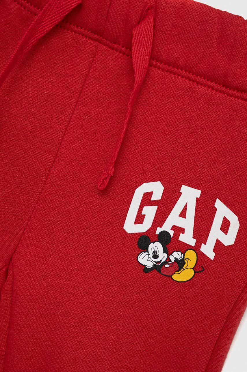 Gap pantaloni de trening pentru copii X Disney culoarea rosu neted - Pled.ro