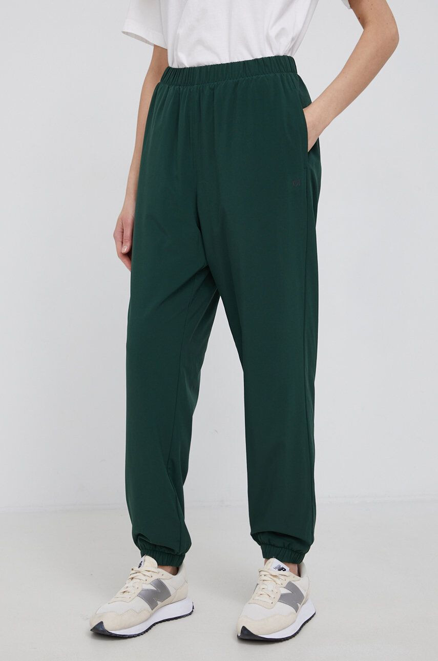 Gap Pantaloni reversibili femei culoarea verde jogger medium waist - Pled.ro