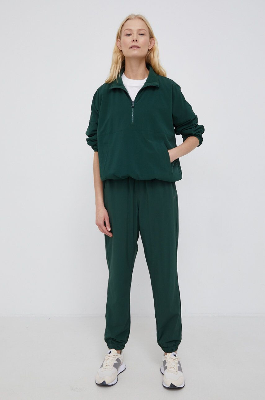 Gap Pantaloni reversibili femei culoarea verde jogger medium waist - Pled.ro