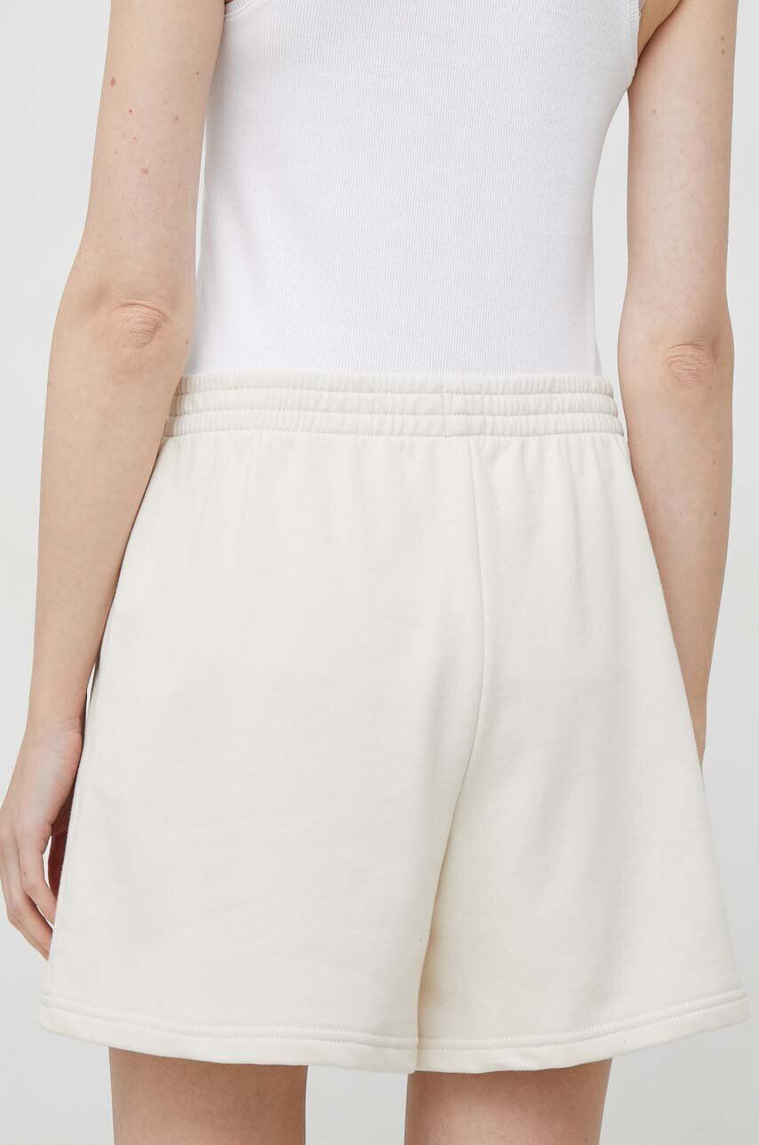 Gap pantaloni scurti femei culoarea bej cu imprimeu high waist - Pled.ro