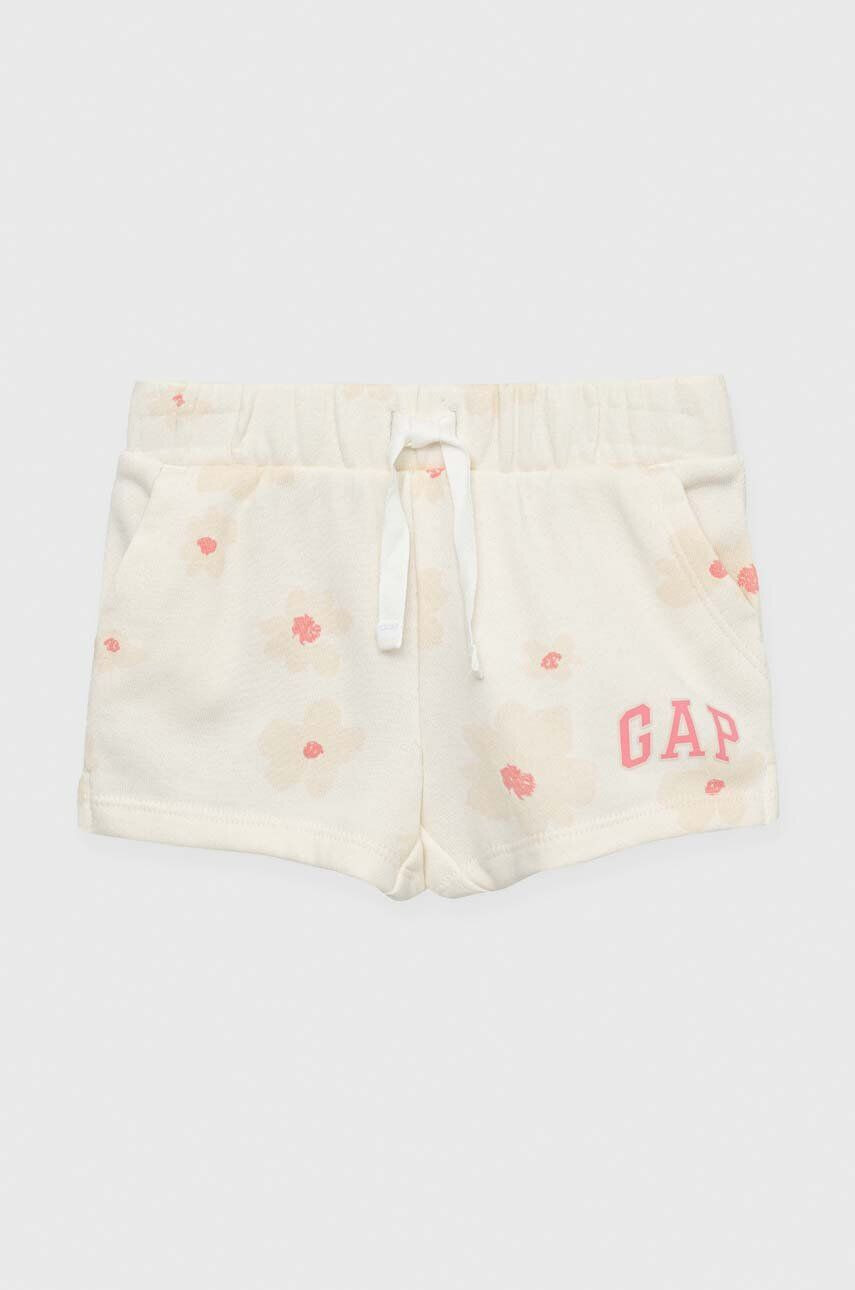 Gap pantaloni scurti copii culoarea portocaliu cu imprimeu talie reglabila - Pled.ro