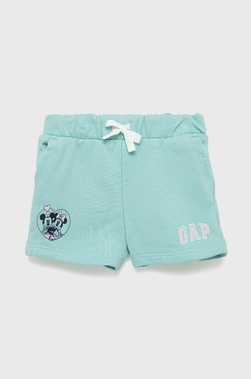 Gap pantaloni scurti copii culoarea alb cu imprimeu - Pled.ro