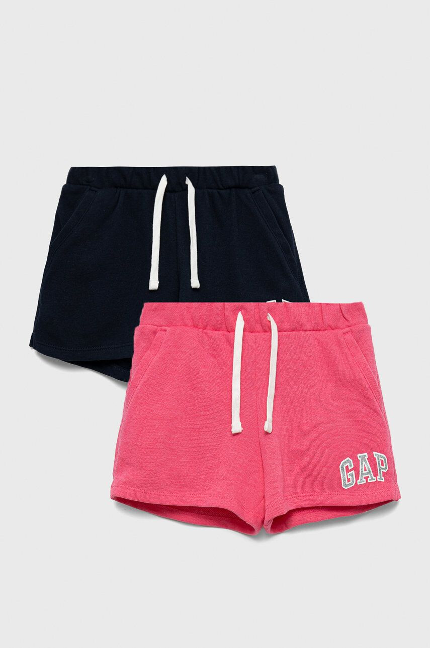 Gap pantaloni scurti copii culoarea roz cu imprimeu - Pled.ro