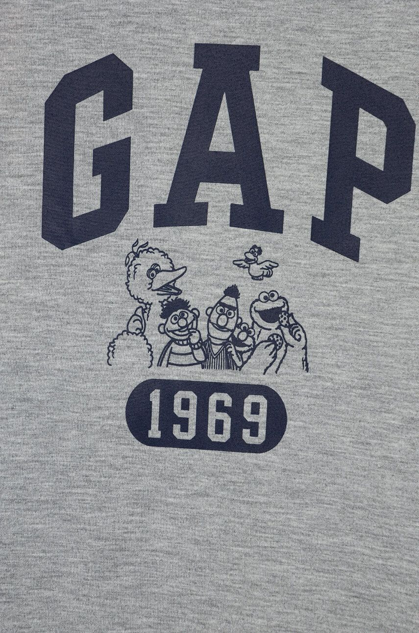 Gap pijama copii culoarea gri cu imprimeu - Pled.ro