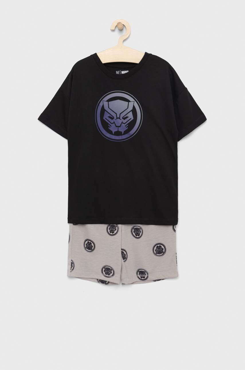 Gap pijama copii x Marvel culoarea negru modelator - Pled.ro