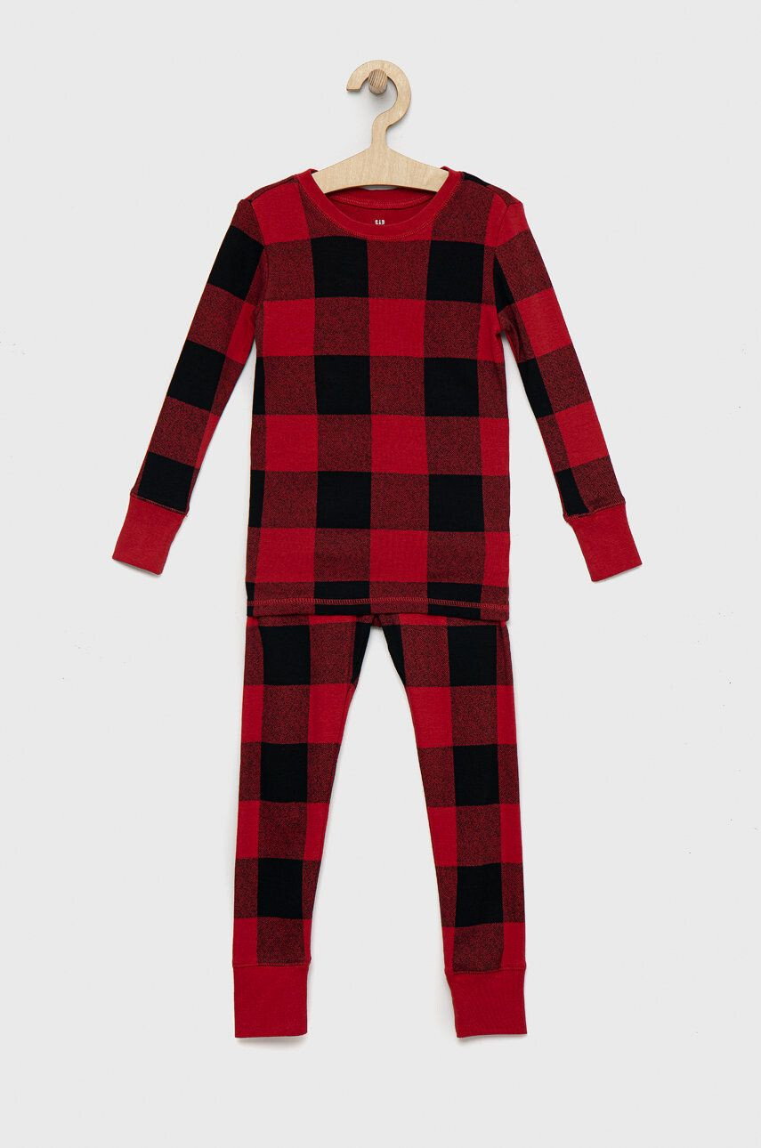 Gap pijamale de bumbac pentru copii culoarea rosu modelator - Pled.ro