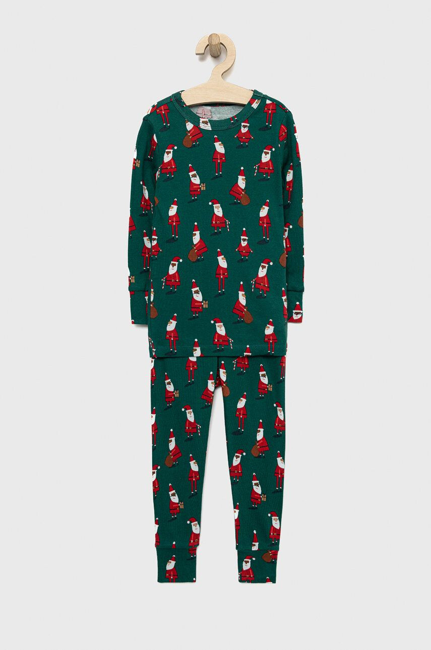 Gap pijamale de bumbac pentru copii culoarea verde modelator - Pled.ro