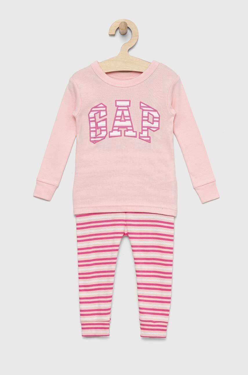 Gap pijamale de bumbac pentru copii culoarea roz modelator - Pled.ro