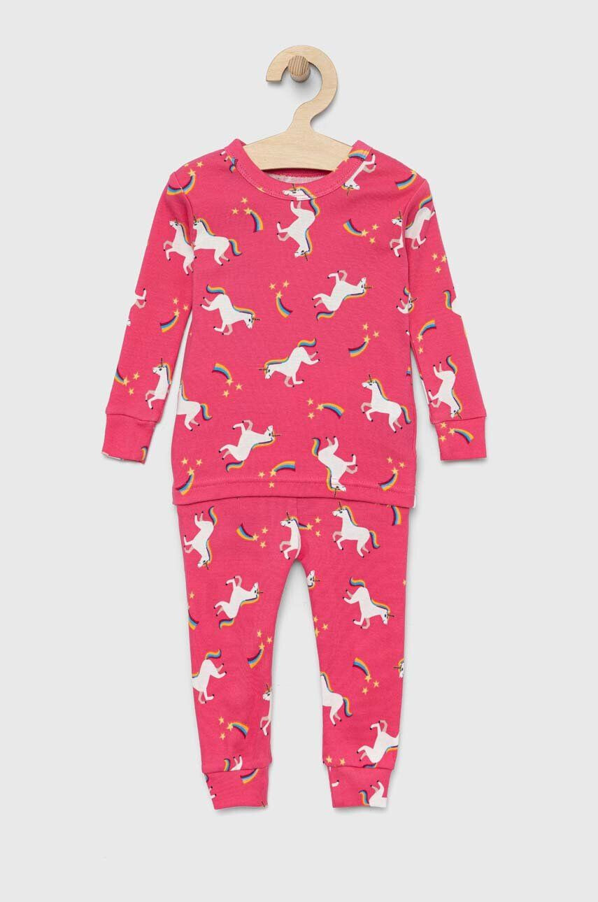 Gap pijamale de bumbac pentru copii culoarea roz modelator - Pled.ro