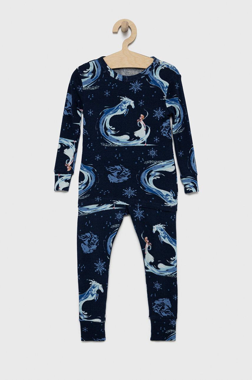 Gap Pijamale de bumbac pentru copii culoarea albastru marin modelator - Pled.ro