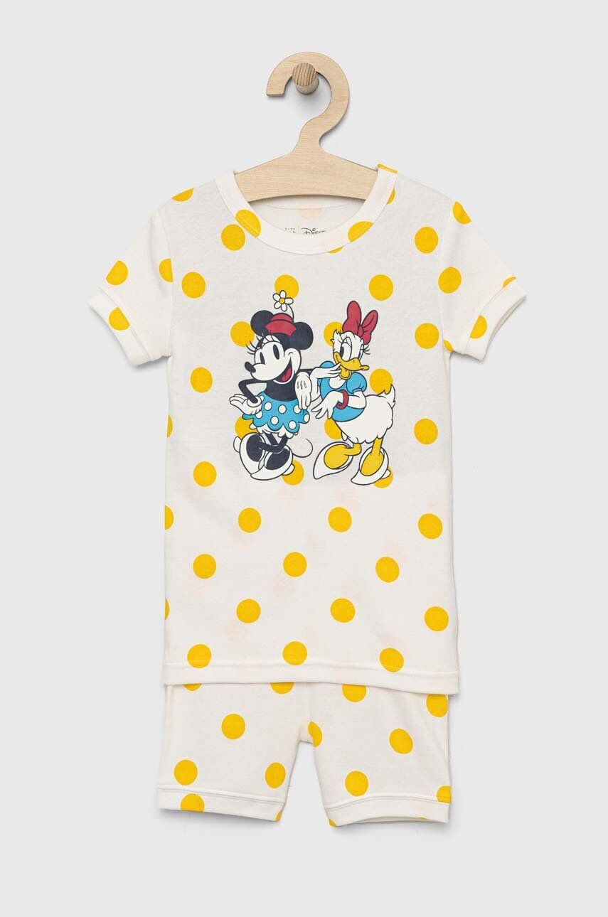 Gap pijamale de bumbac pentru copii x Disney culoarea galben modelator - Pled.ro