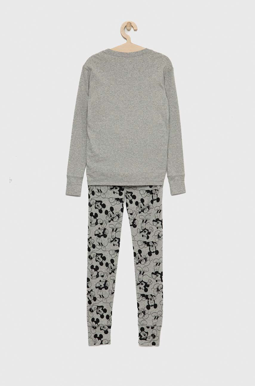 Gap pijamale de bumbac pentru copii X Disney culoarea gri modelator - Pled.ro