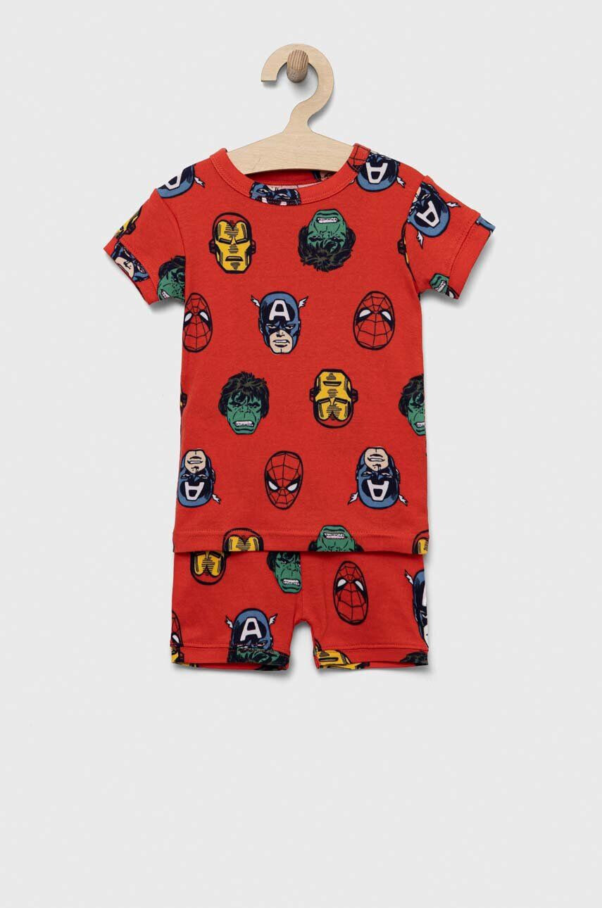 Gap pijamale de bumbac pentru copii x Marvel culoarea rosu modelator - Pled.ro