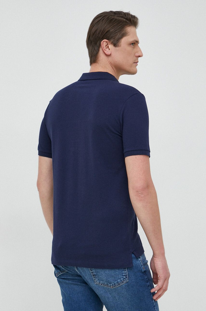 Gap polo de bumbac culoarea albastru marin neted - Pled.ro