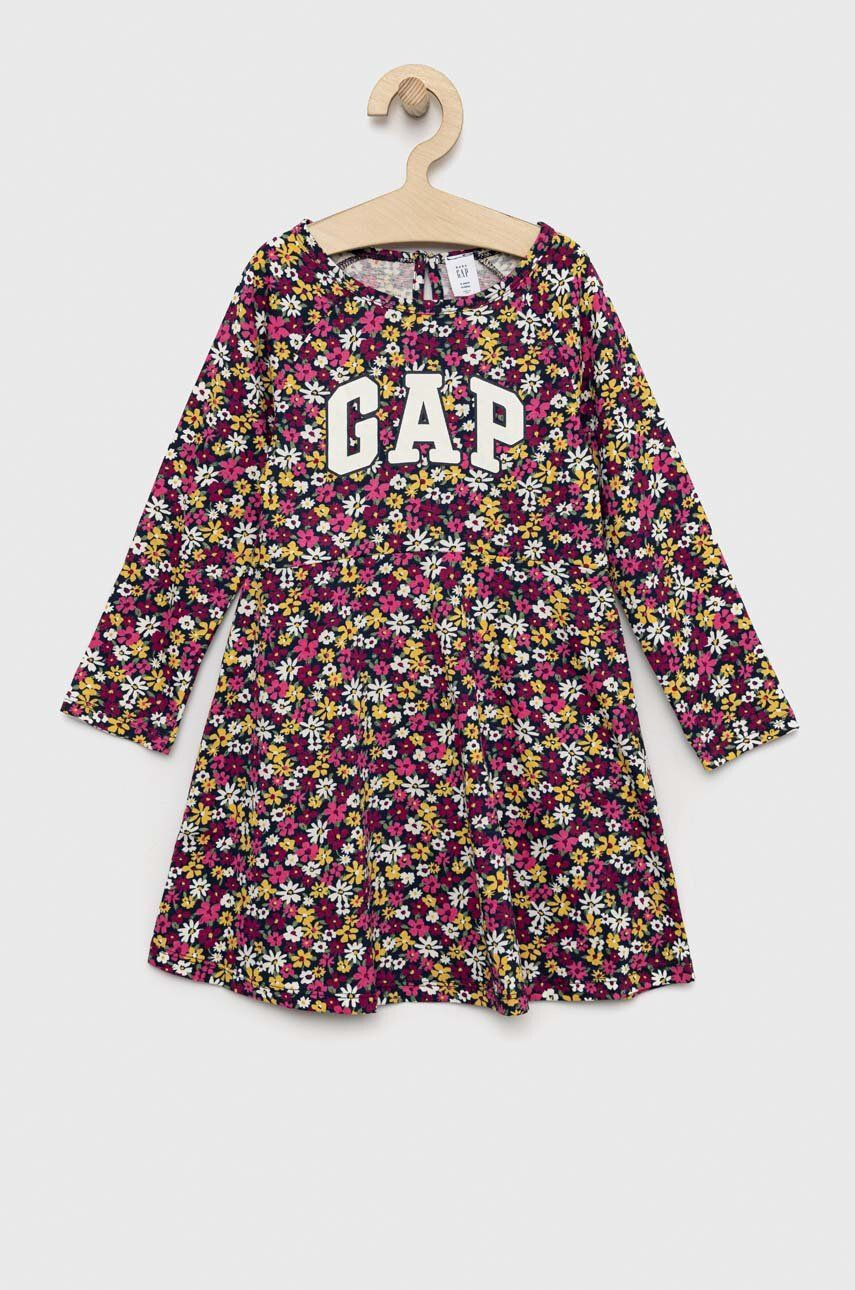 Gap rochie din bumbac pentru copii midi evazati - Pled.ro