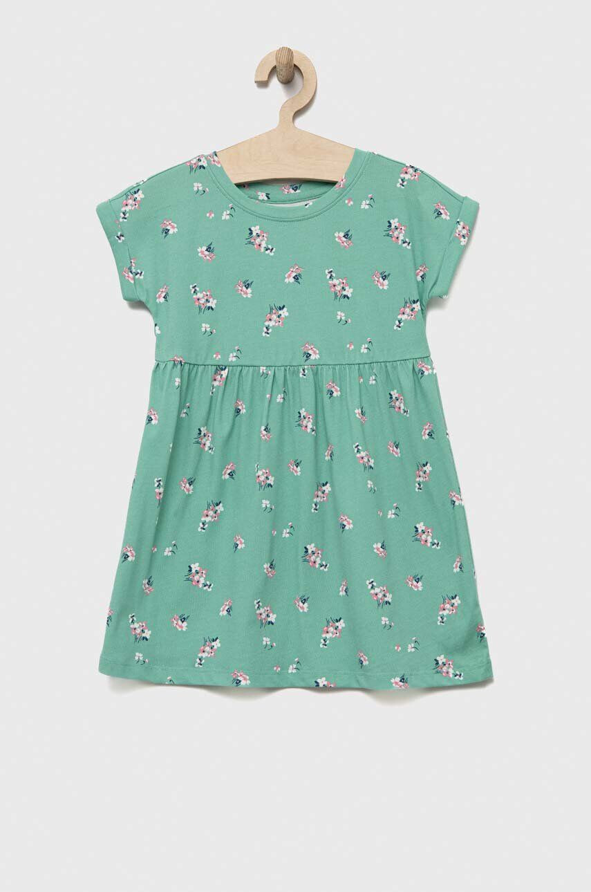 Gap rochie din bumbac pentru copii culoarea verde mini evazati - Pled.ro