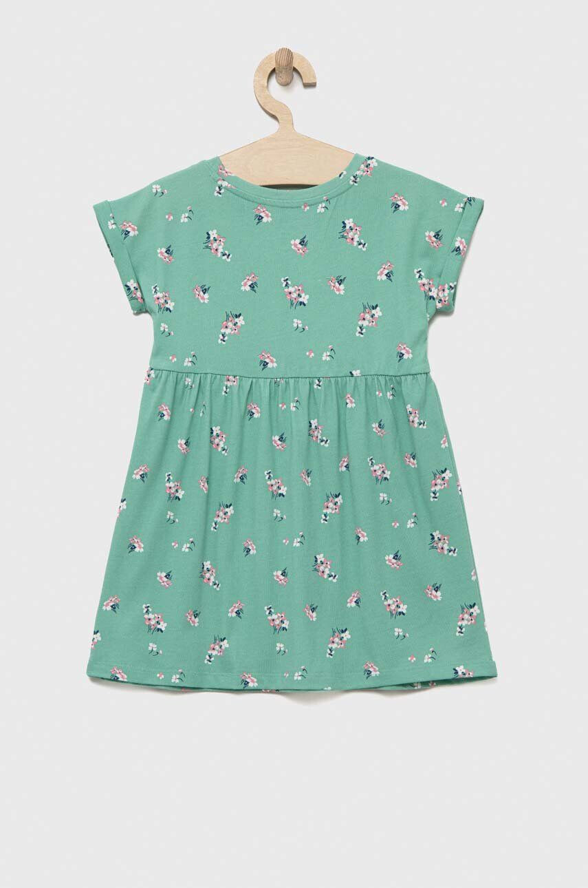 Gap rochie din bumbac pentru copii culoarea verde mini evazati - Pled.ro