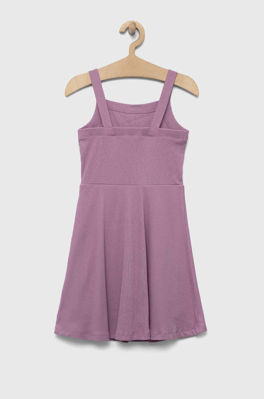 Gap rochie din bumbac pentru copii culoarea violet mini evazati - Pled.ro