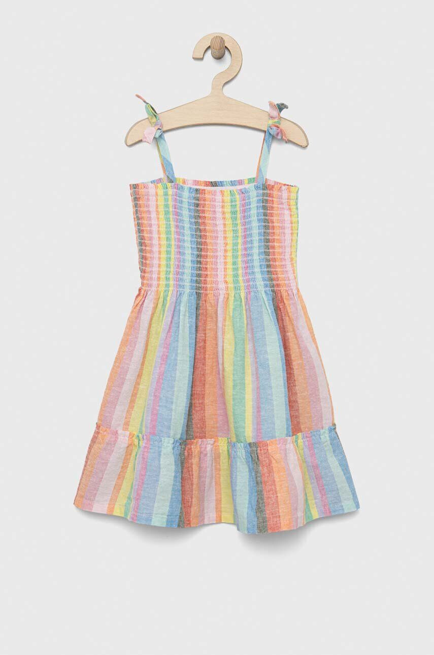 Gap rochie din in pentru copii mini evazati - Pled.ro