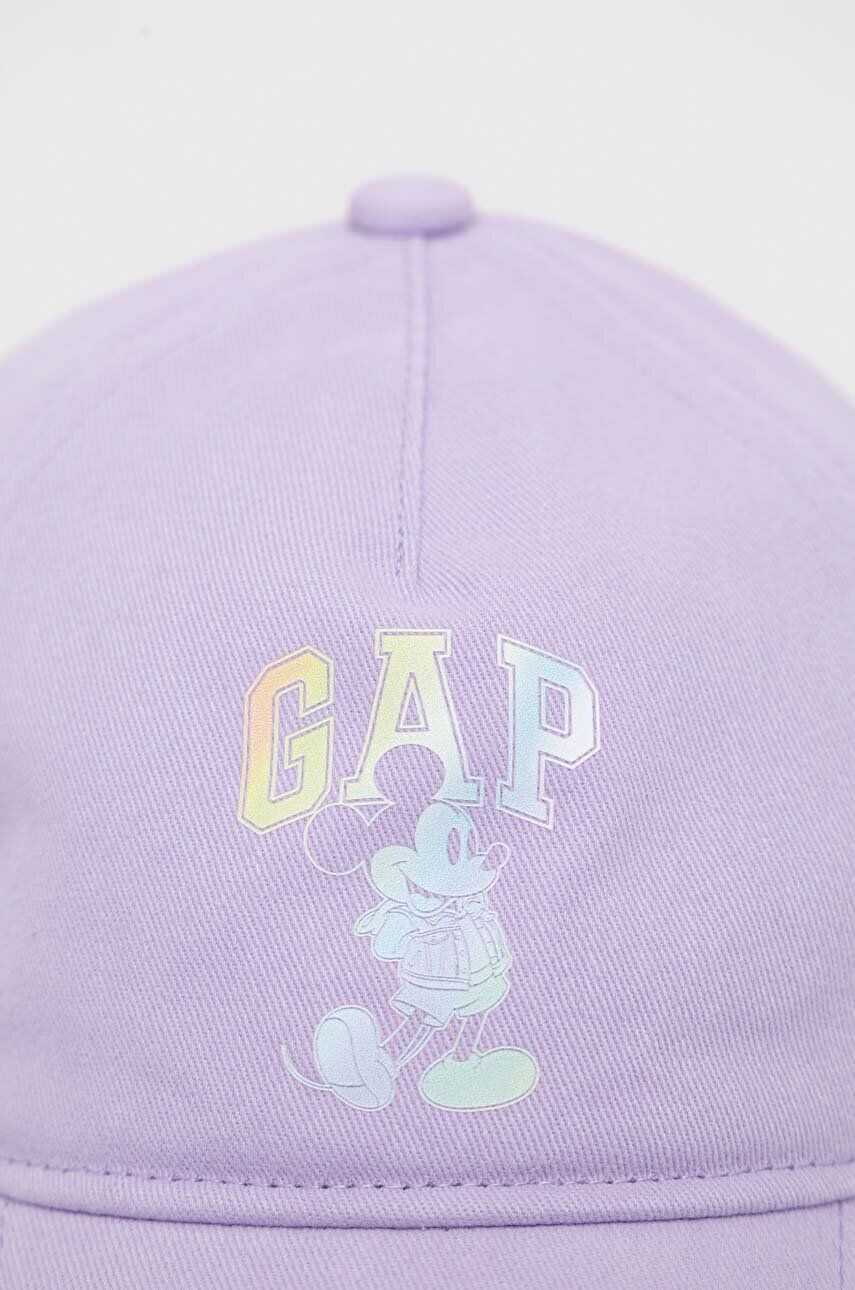 Gap șapcă din bumbac pentru copii x Disney culoarea violet cu imprimeu - Pled.ro