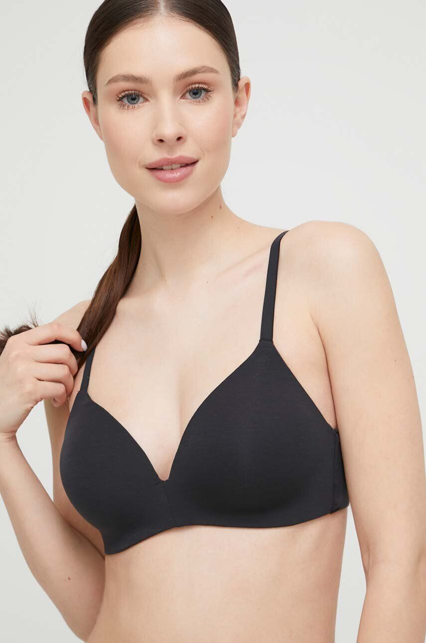 Gap sutien culoarea negru neted - Pled.ro