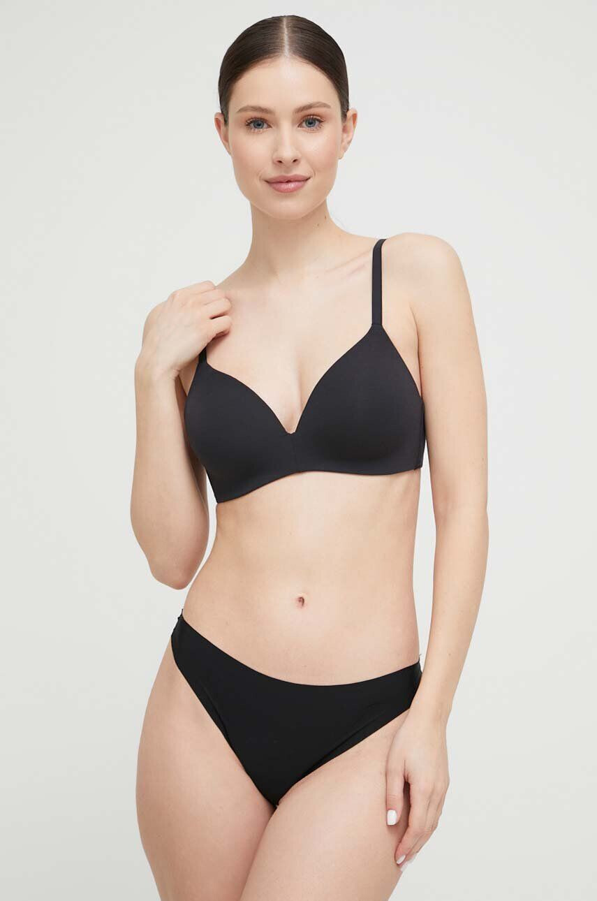 Gap sutien culoarea negru neted - Pled.ro