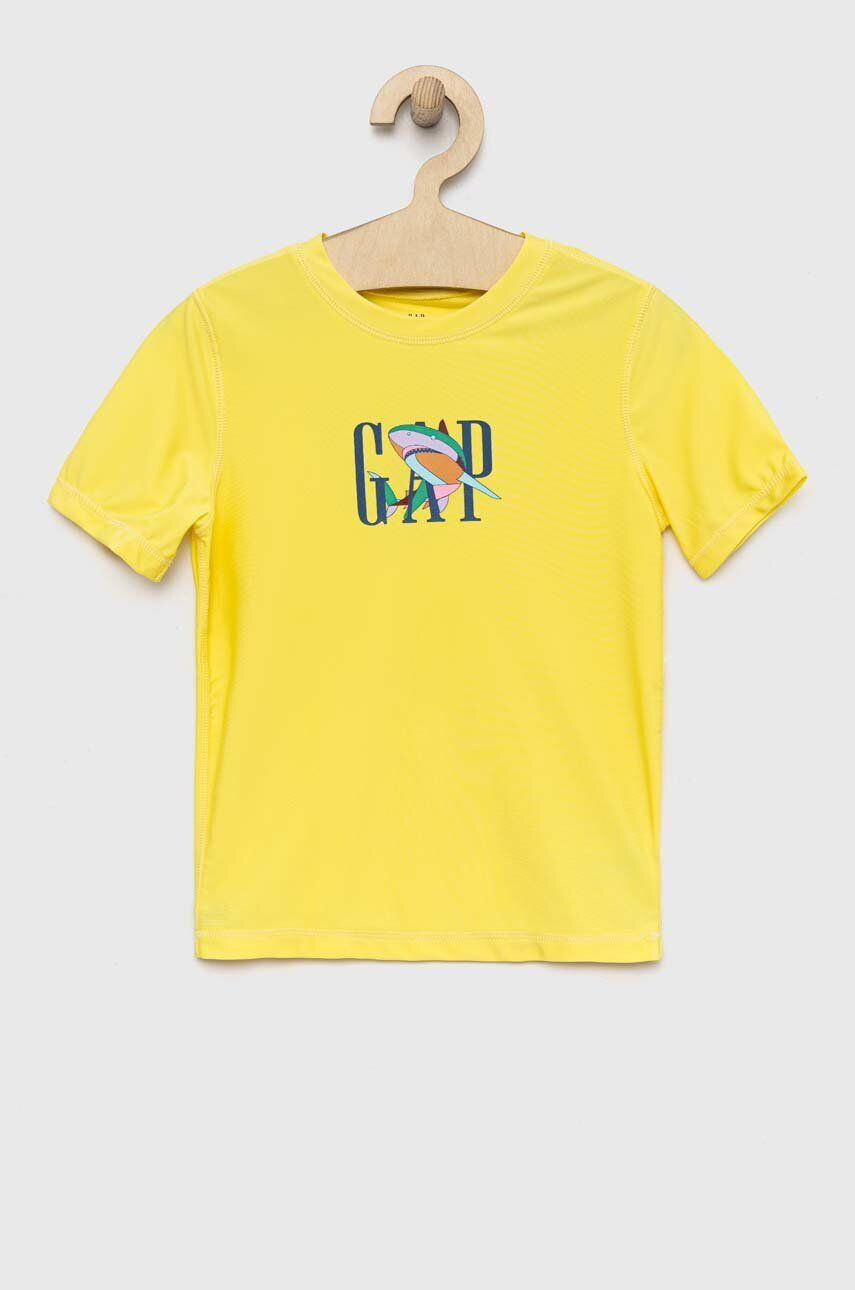 Gap tricou copii culoarea alb cu imprimeu - Pled.ro