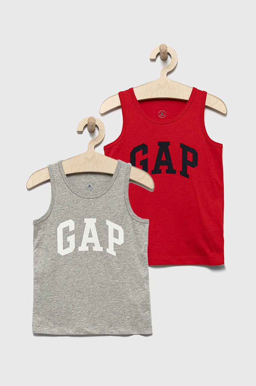 Gap tricou de bumbac pentru copii (2-pack) melanj - Pled.ro