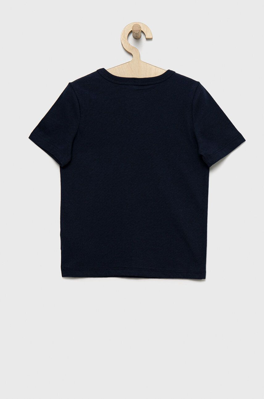 Gap tricou de bumbac pentru copii culoarea albastru marin neted - Pled.ro