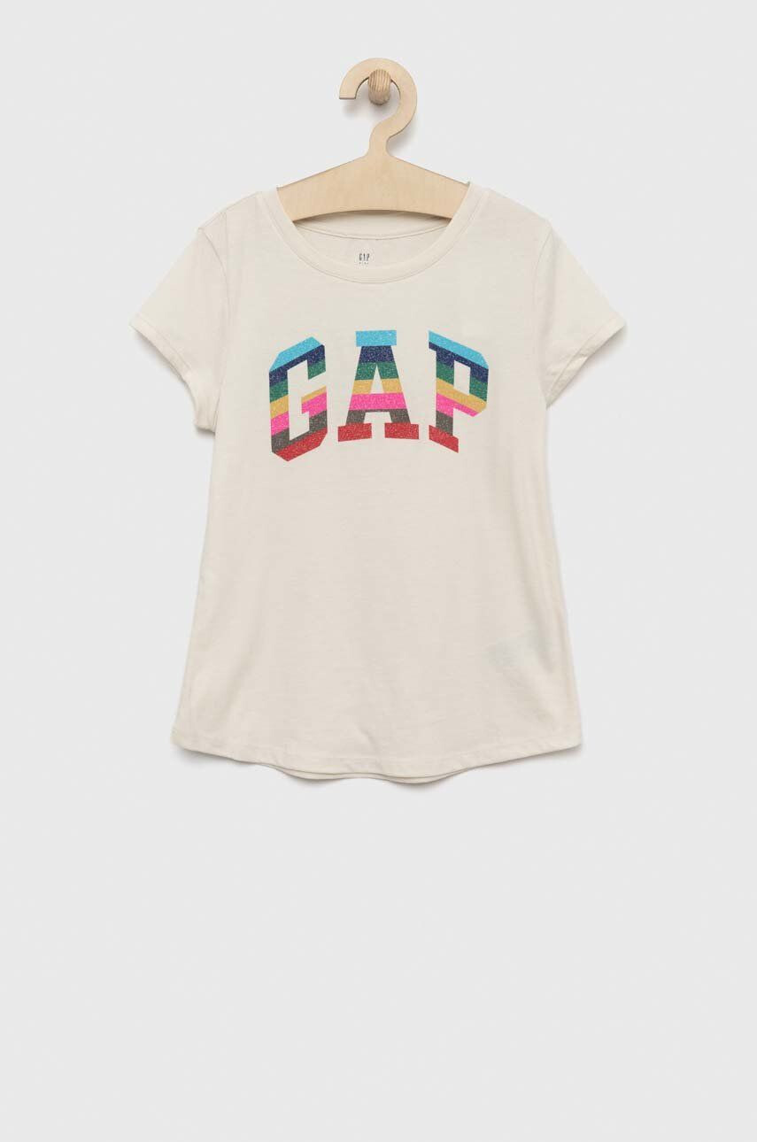 Gap tricou de bumbac pentru copii culoarea albastru marin cu imprimeu - Pled.ro