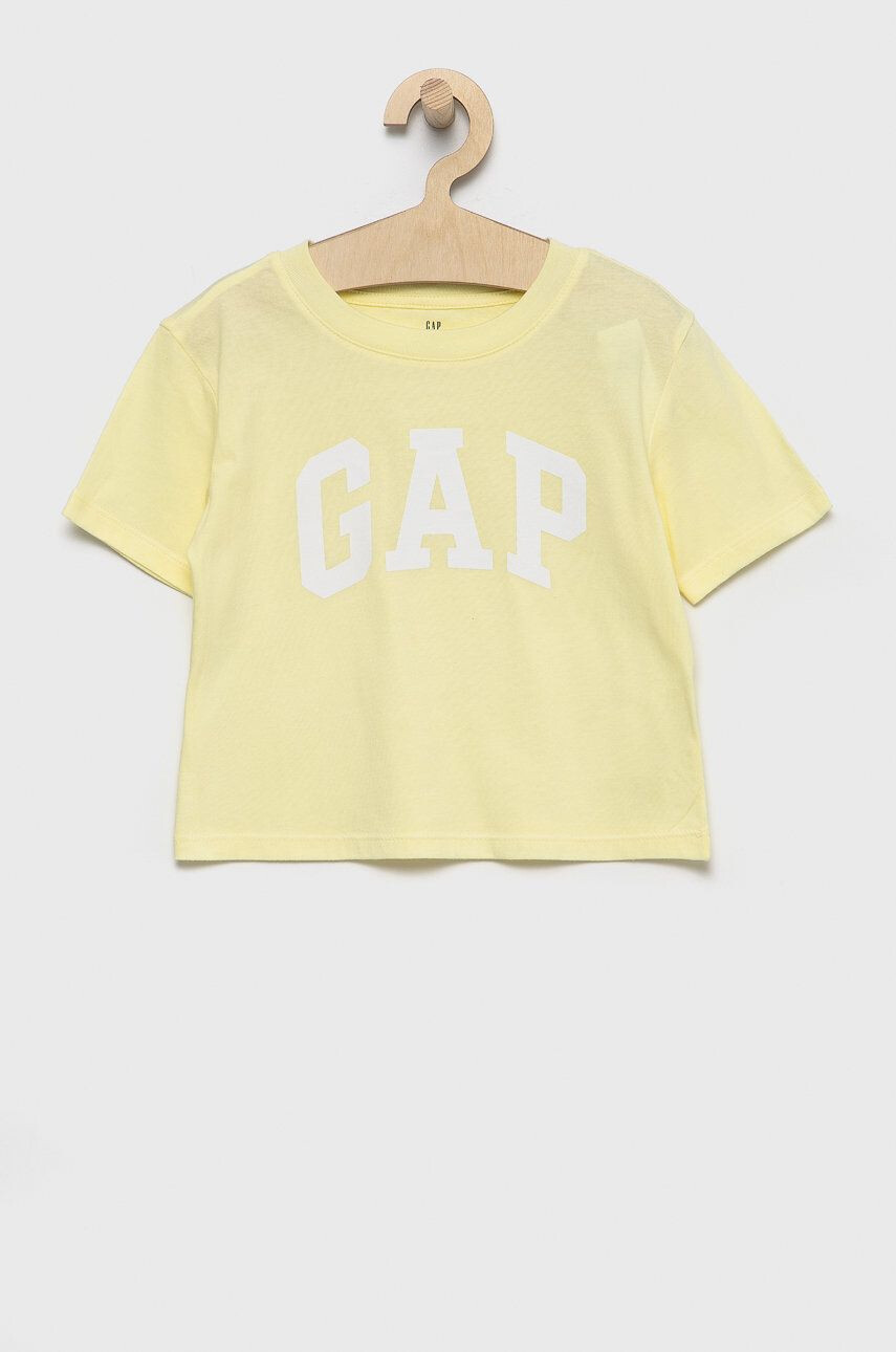 Gap tricou de bumbac pentru copii culoarea albastru marin neted - Pled.ro