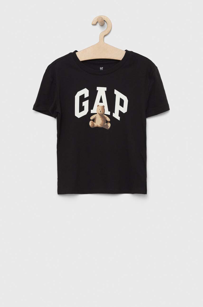 Gap tricou de bumbac pentru copii culoarea turcoaz modelator - Pled.ro