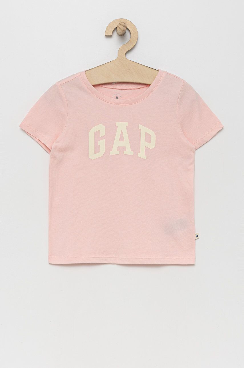 Gap tricou de bumbac pentru copii culoarea roz - Pled.ro